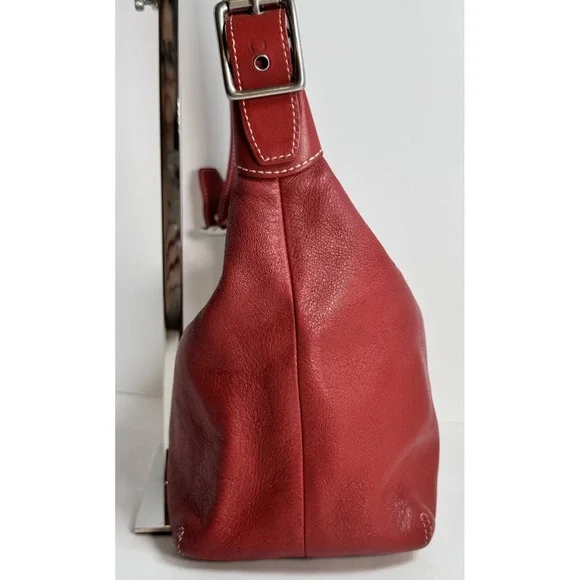 Coach Legacy Red Leather Hobo Shoulder Bag Purse 9566 - Picture 4 of 12